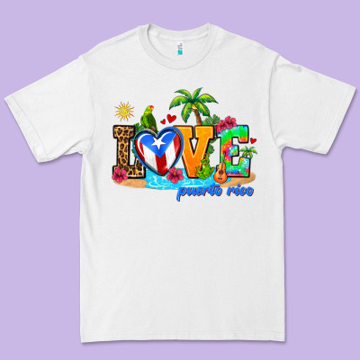 Love Puerto Rico Premium Tee Designed By Adodesignshop