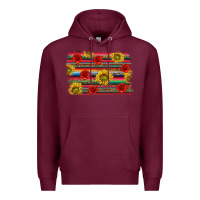Burgundy Mexico Brushstroke Premium Hoodie - texasbilliewilder