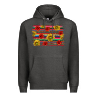 Charcoal Heather Mexico Brushstroke Premium Hoodie - texasbilliewilder