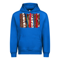 Cobalt Baseball brushstroke Urban Hoodie - HowdyJamesFarm