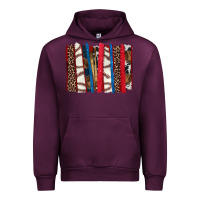 Mauve Wine Baseball brushstroke Urban Hoodie - HowdyJamesFarm