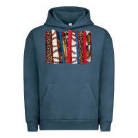 Pigment Midnight Navy Baseball brushstroke Urban Hoodie - HowdyJamesFarm