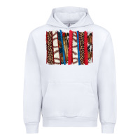 White Baseball brushstroke Urban Hoodie - HowdyJamesFarm