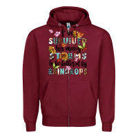 Burgundy ive survived too many storms to bebothered by rain Zipper Hoodie - MaliasSmallBusiness