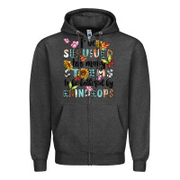 Charcoal Heather ive survived too many storms to bebothered by rain Zipper Hoodie - MaliasSmallBusiness