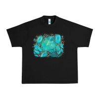 Black turquoise leopard background Urban Heavy Tee - AdoDesignShop
