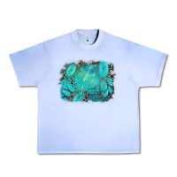 Grape Ice turquoise leopard background Urban Heavy Tee - AdoDesignShop