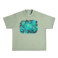 Oil Green turquoise leopard background Urban Heavy Tee - AdoDesignShop