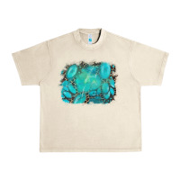 Sandshell turquoise leopard background Urban Heavy Tee - AdoDesignShop