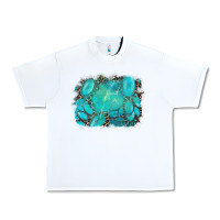 White turquoise leopard background Urban Heavy Tee - AdoDesignShop