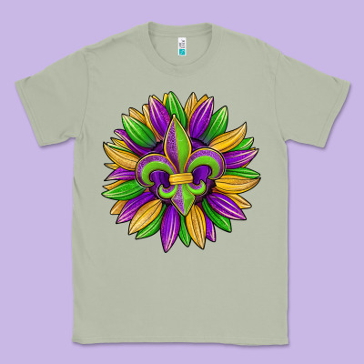 Mardi Gras Carnival Sunflower Classic Tee Designed By Jasminsmagicworld