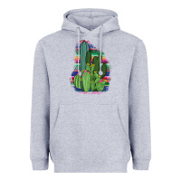Heather Grey Western Serape Cactus Heavyweight Hoodie - Bettercallsaul