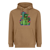 Toasted Coconut Western Serape Cactus Heavyweight Hoodie - Bettercallsaul