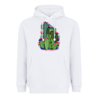 White Western Serape Cactus Heavyweight Hoodie - Bettercallsaul