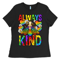 Black always bee kind pride lgbtq Ladies Tee - texasbilliewilder