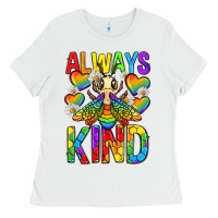 White always bee kind pride lgbtq Ladies Tee - texasbilliewilder