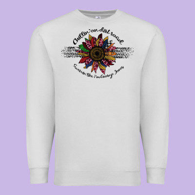 Chillin' On A Dirt Road Laid Back Swervin' Like Premium Sweatshirt Designed By Bettercallsaul