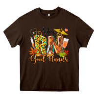 Chocolate Brown you rn good hands fall Heavy Core Tee - texasbilliewilder