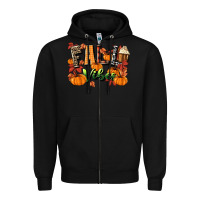 Black fall vibes Zipper Hoodie - MaliasSmallBusiness
