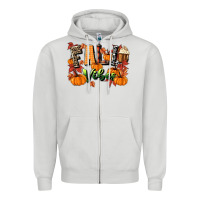 Dove Grey fall vibes Zipper Hoodie - MaliasSmallBusiness
