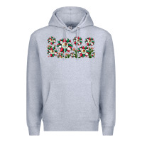 Heather Grey mexican flag sunflower Premium Hoodie - JahusDesignShop