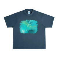 Midnight Navy turquoise background Urban Heavy Tee - AdoDesignShop