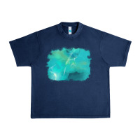Navy turquoise background Urban Heavy Tee - AdoDesignShop