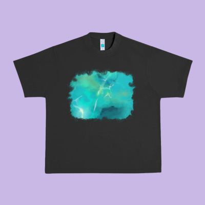 Turquoise Background Urban Heavy Tee Designed By Adodesignshop
