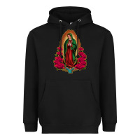 Black Our Lady of Guadalupe Heavyweight Hoodie - Bettercallsaul
