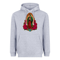Heather Grey Our Lady of Guadalupe Heavyweight Hoodie - Bettercallsaul