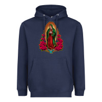 Navy Our Lady of Guadalupe Heavyweight Hoodie - Bettercallsaul