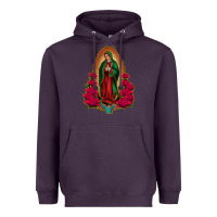 Plum Our Lady of Guadalupe Heavyweight Hoodie - Bettercallsaul