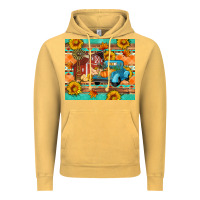Vintage Mustard Farm life fall barn and truck Vintage Hoodie - Artiststas