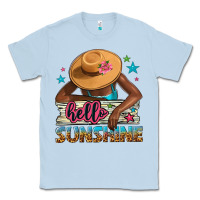 Dusty Blue Hello sunshine Classic Tee - NancyCooperArtShop