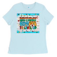 Baby Blue birthday boy to level up Ladies Tee - JahusDesignShop