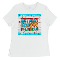 White birthday boy to level up Ladies Tee - JahusDesignShop