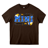 Chocolate Brown mini volleyball Heavy Core Tee - Zillion Design Studio