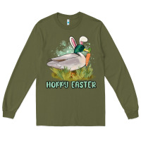 Army Green hoppy easter duck hunting Long Sleeve Tee - MaliasSmallBusiness