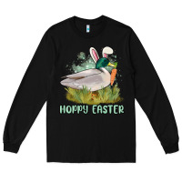 Black hoppy easter duck hunting Long Sleeve Tee - MaliasSmallBusiness