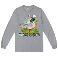 Heather Grey hoppy easter duck hunting Long Sleeve Tee - MaliasSmallBusiness