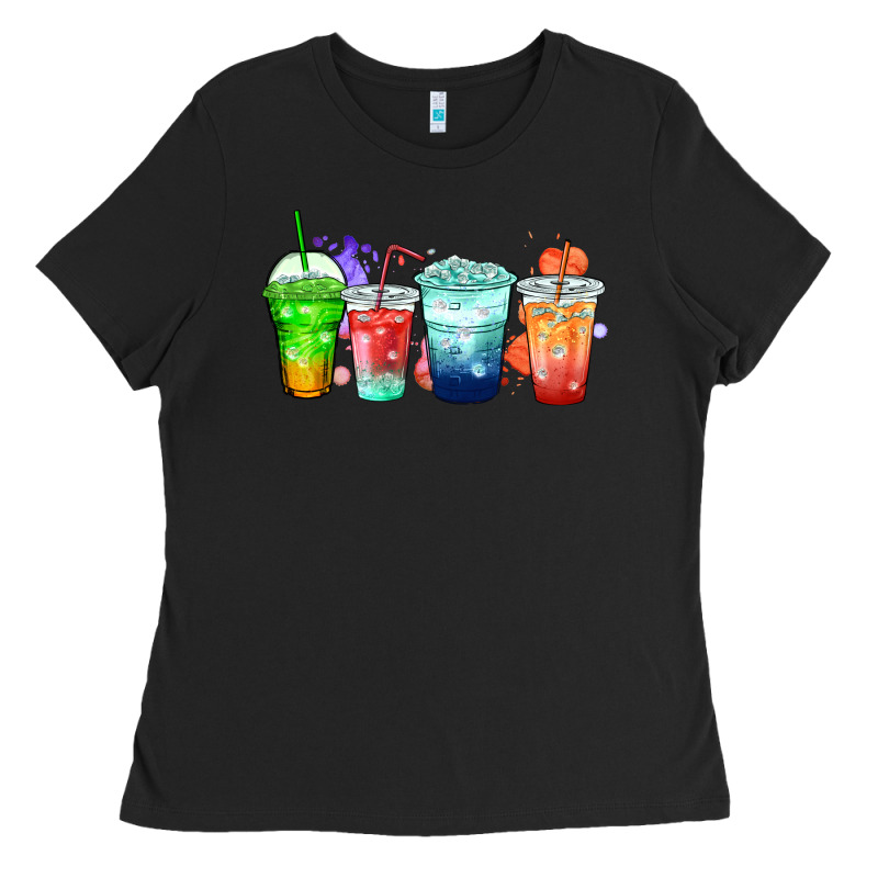 Tea Junkie Coffee Cups Ladies Tee by Zillion Design Studio | Teevron