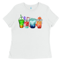 White tea junkie coffee cups Ladies Tee - Zillion Design Studio