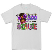 Dove Grey I Put The Boo In The Boujie Messy Bun Premium Tee - texasbilliewilder
