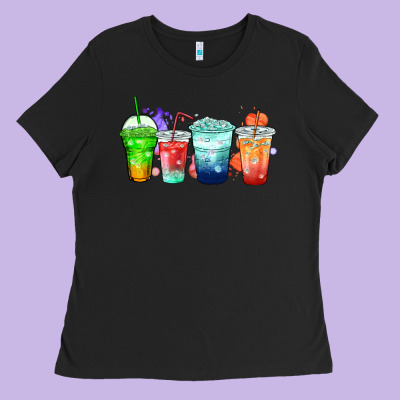 Tea Junkie Coffee Cups Ladies Tee Designed By Zillion Design Studio