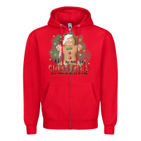 Red Christmas dough Zipper Hoodie - MaliasSmallBusiness