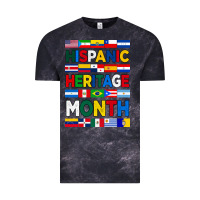 Cloud Black hispanic haritage month flags Vintage Tee - BundleAndBundleShop