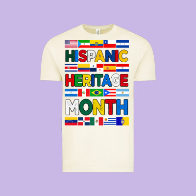 Hispanic Haritage Month Flags Vintage Tee Designed By Bundleandbundleshop