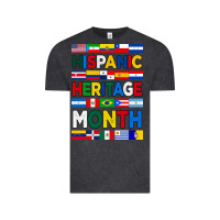 Vintage Black hispanic haritage month flags Vintage Tee - BundleAndBundleShop