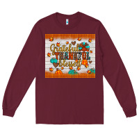 Burgundy grateful thankful blessed Long Sleeve Tee - JahusDesignShop