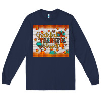 Navy grateful thankful blessed Long Sleeve Tee - JahusDesignShop